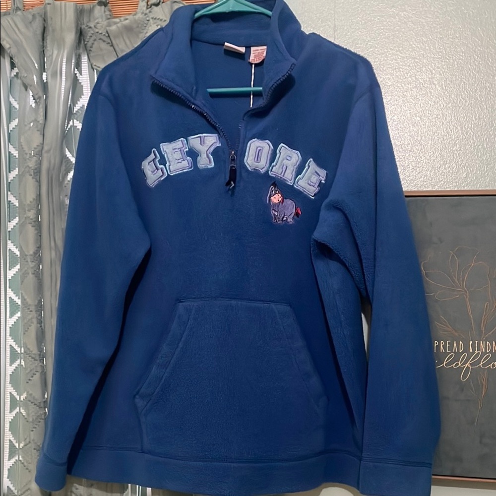 Vintage Y2K disney eeyore Quarter-Zip Fleece Sweatshirt